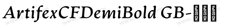 ArtifexCFDemiBold GB字体转换